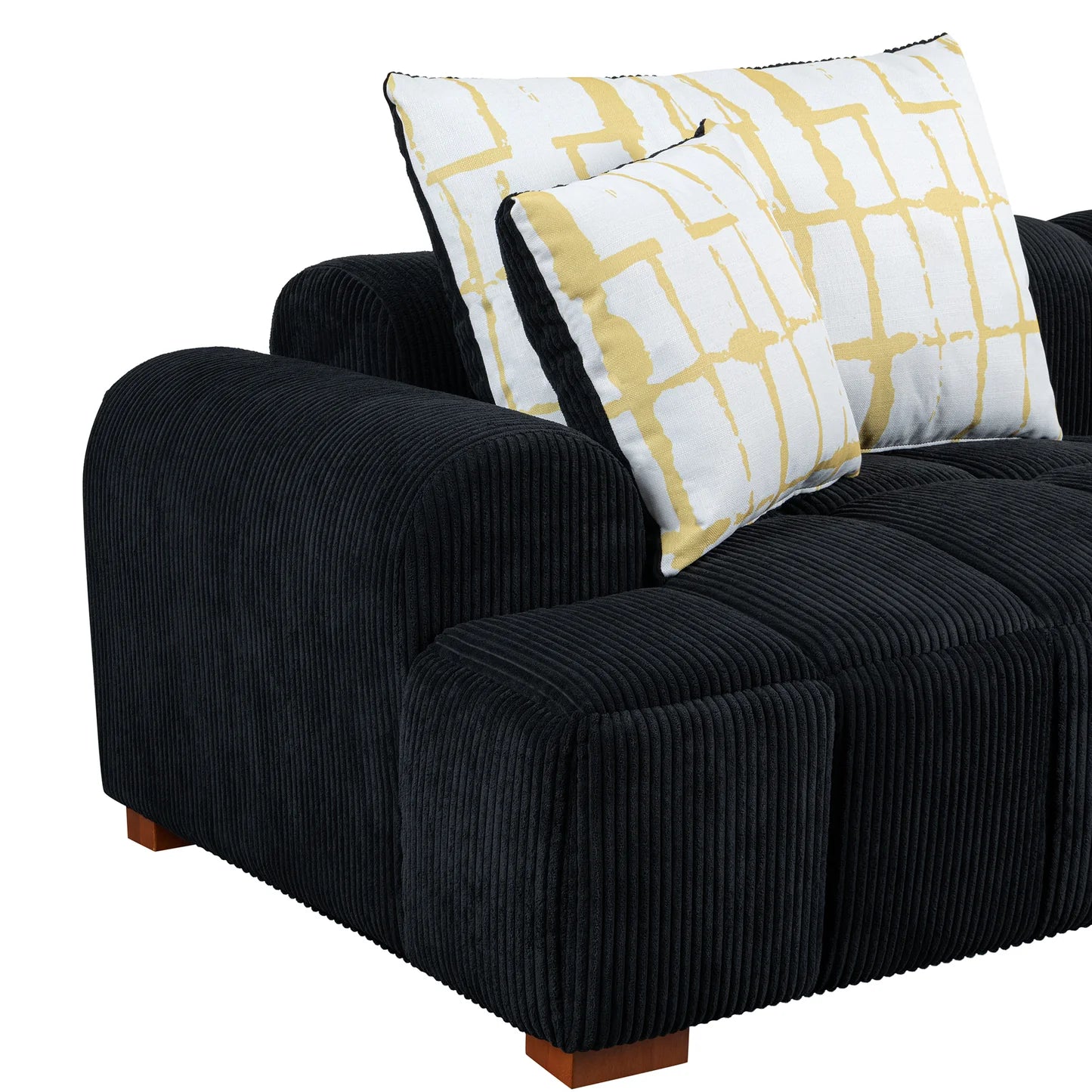 Black Corduroy Bubble Sofa