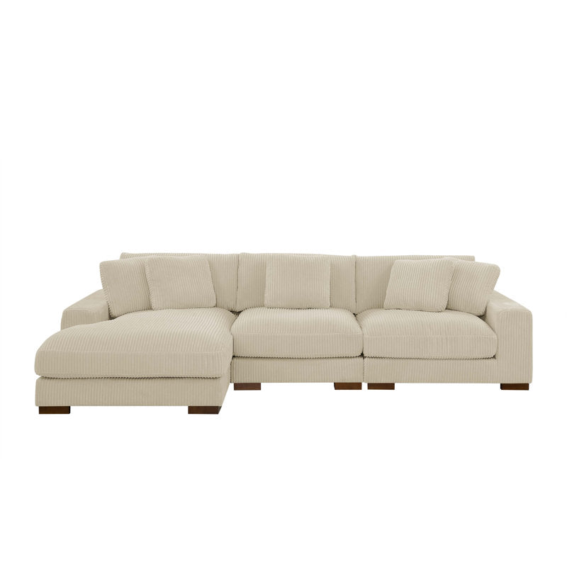 Corduroy L-Shaped Sofa