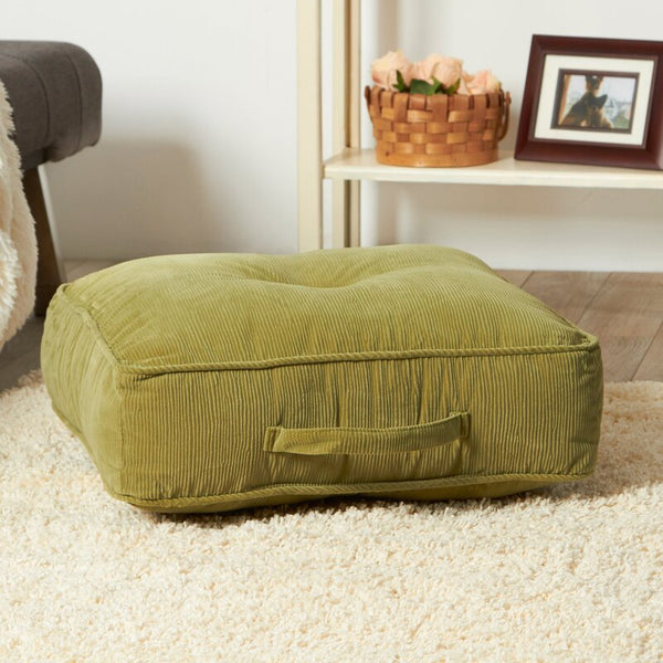 Olive Green Corduroy Floor Pillow