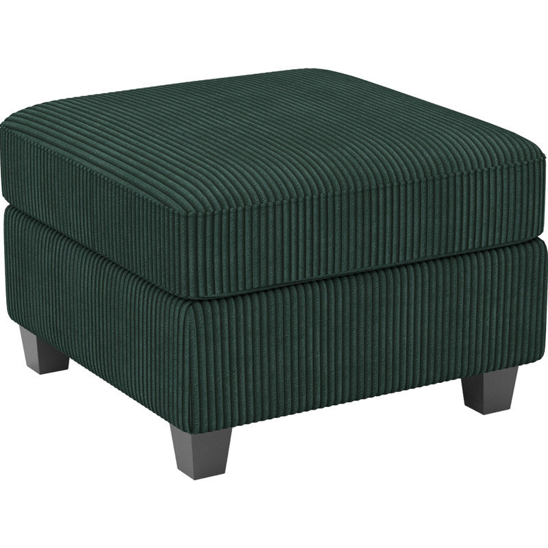 Green Corduroy Ottoman with Storage