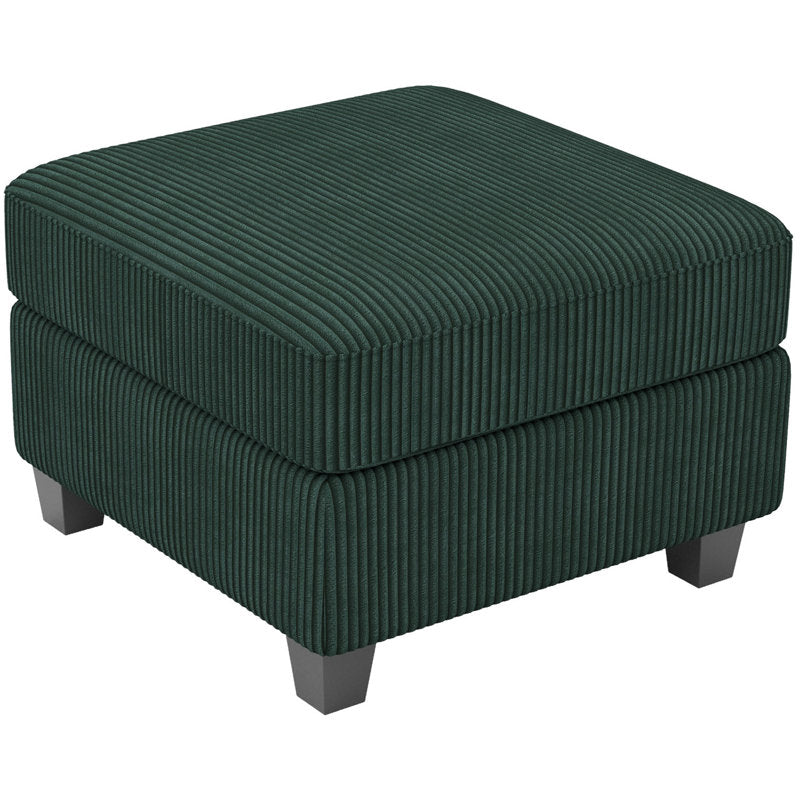 Green Corduroy Ottoman with Storage