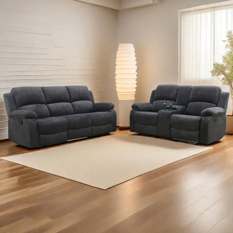 Corduroy Recliner Sofa Set