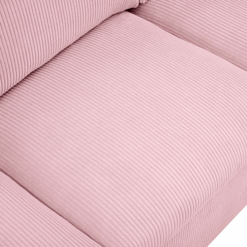 Pink Corduroy Loveseat