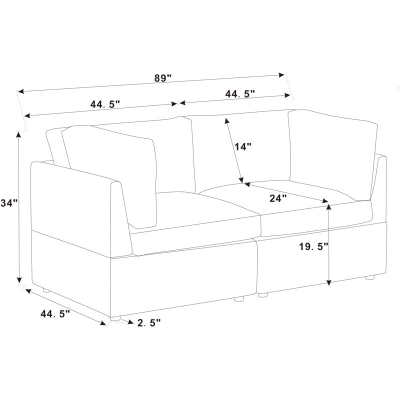 Pink Corduroy Loveseat