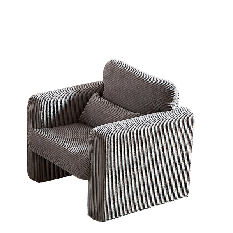 Gray Modern Corduroy Armchair