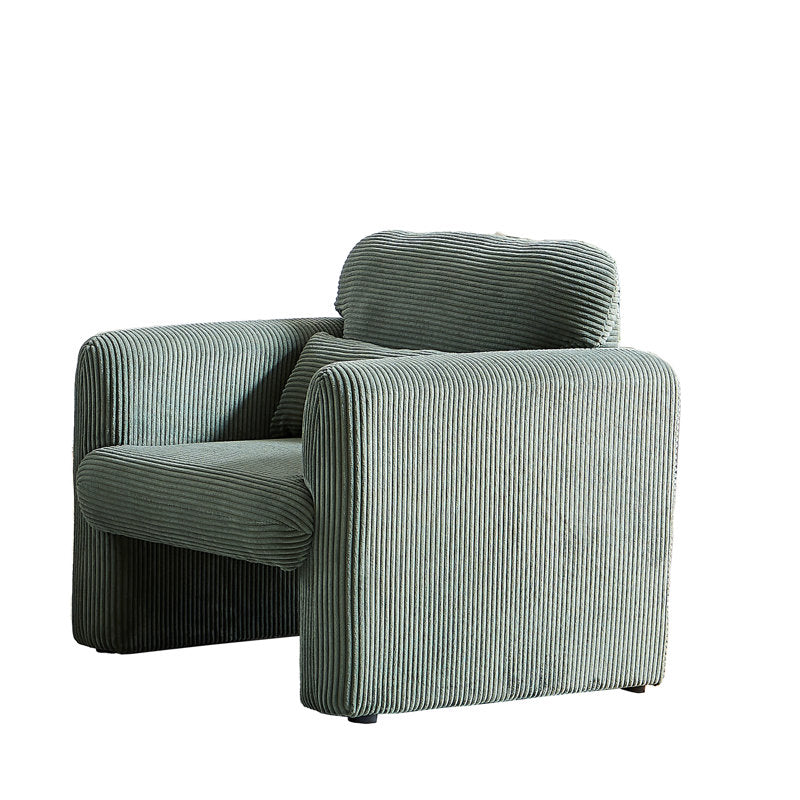 Green Modern Corduroy Armchair