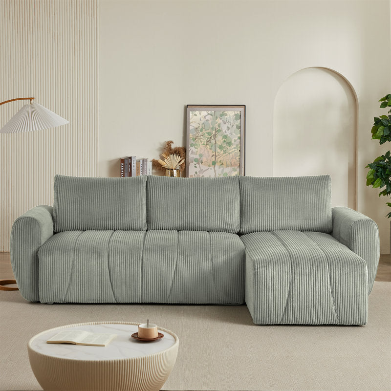 Japandi Corduroy Sleeper Sofa