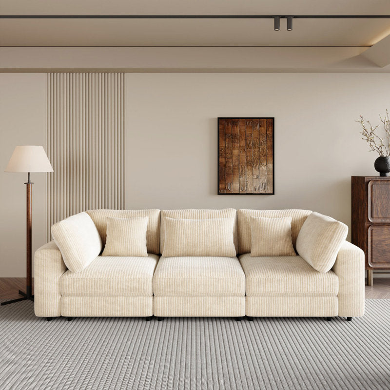 Japandi Corduroy Sofa