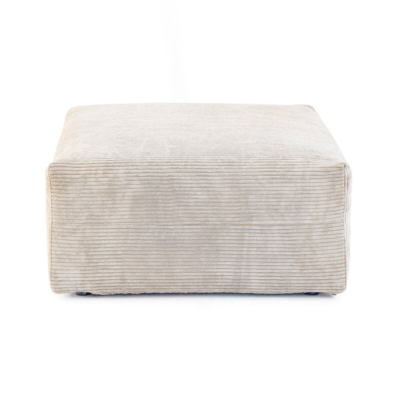 Large Beige Corduroy Ottoman