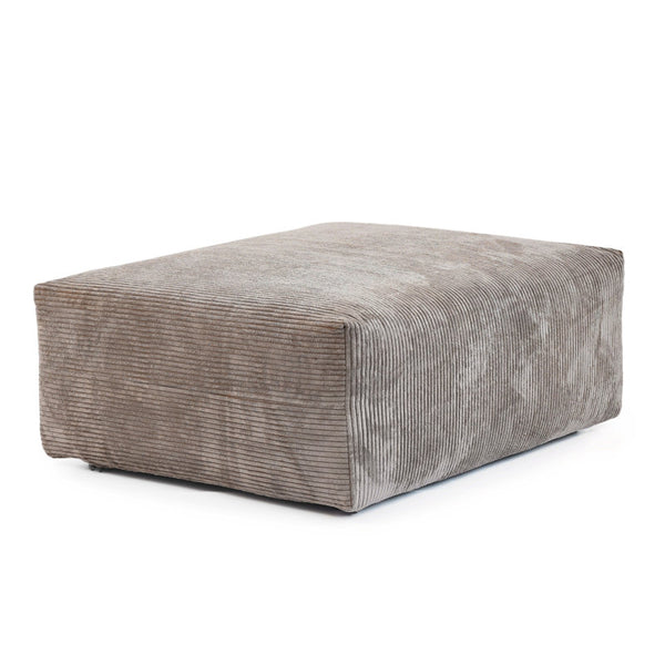 Large Light Brown Corduroy Ottoman