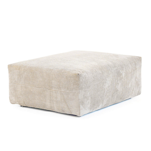 Large Beige Corduroy Ottoman