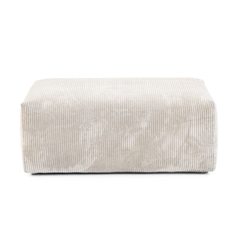 Large Beige Corduroy Ottoman