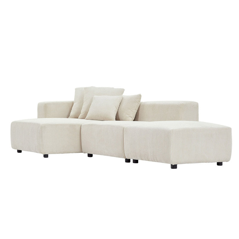 Japandi Corduroy Sectional Sofa